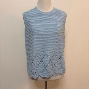 Autumn Cashmere Sky Blue Knit Top